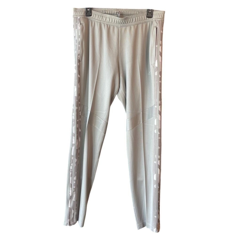 ADIDAS AeroReady Athletic Pants Gray Womens Size Large Activewear Athleisure